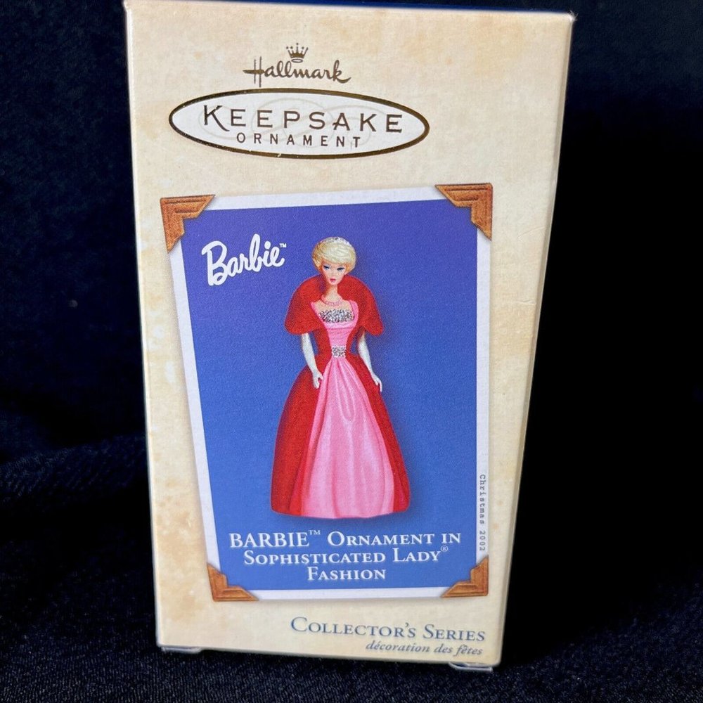 HALLMARK COLLECT KEEPSAKE 2002 BARBIE ORNAMENT SOPHISTICATED LADY FASHION NIB